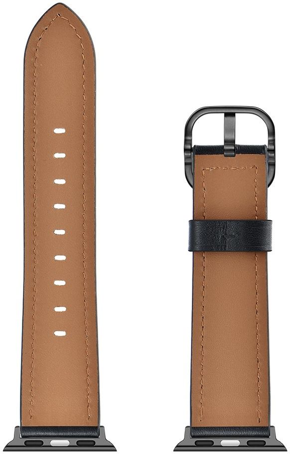 Apple Watch Leren Band - 1-10/SE - 42/41/40/38MM - Modieuze Gespsluiting - Zwart afbeelding 7