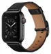 Apple Watch Bandje - 1-10/SE/Ultra - 49/46/45/44/42MM - Leer - Zwart afbeelding 2