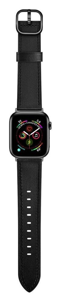 Apple Watch Bandje - 1-10/SE/Ultra - 49/46/45/44/42MM - Leer - Zwart afbeelding 5