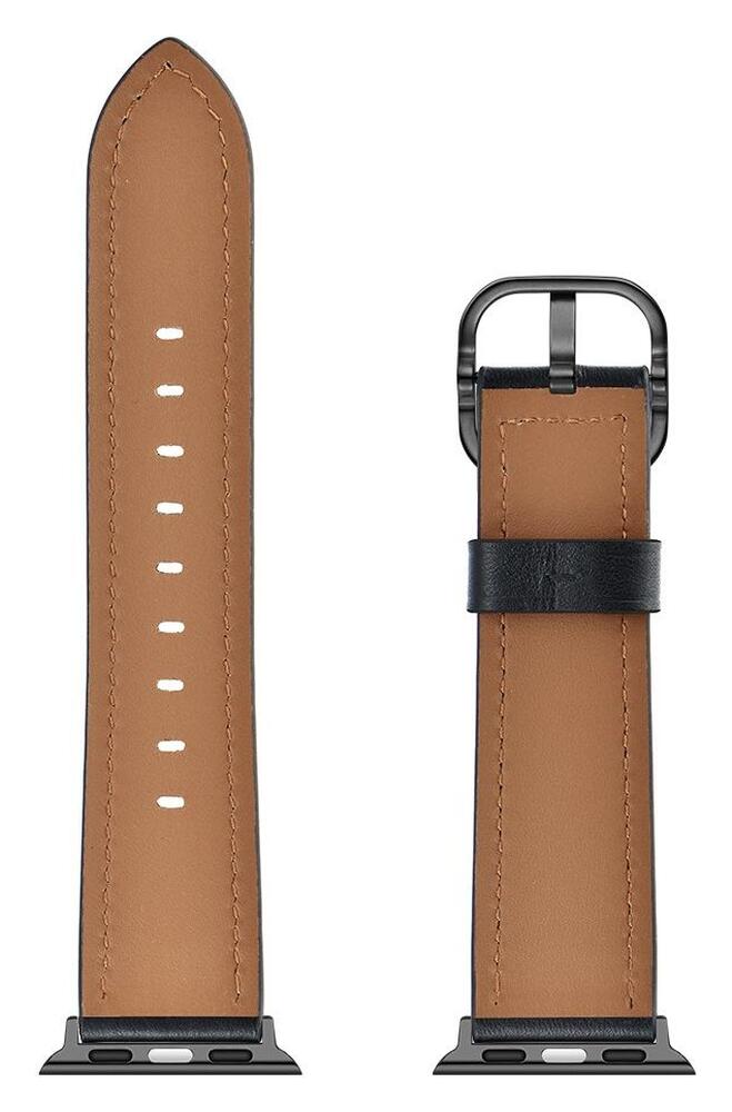 Apple Watch Bandje - 1-10/SE/Ultra - 49/46/45/44/42MM - Leer - Zwart afbeelding 7