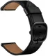 Universeel Smartwatch 22MM Bandje Leer met Modieuze Gespsluiting Zwart afbeelding 4