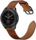 Universeel Smartwatch 22MM Bandje - Leer - met Modieuze Gespsluiting - Bruin afbeelding 3