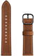 Universeel Smartwatch 22MM Bandje - Leer - met Modieuze Gespsluiting - Bruin afbeelding 6