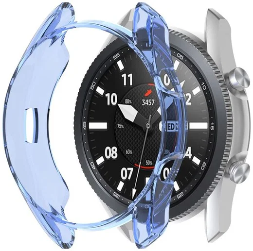 Samsung Galaxy Watch 3 45MM Hoesje Flexibel TPU Bumper Blauw afbeelding 1