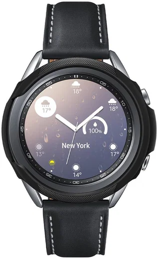 Spigen Liquid Air Samsung Galaxy Watch 3 41MM Hoesje Zwart afbeelding 4