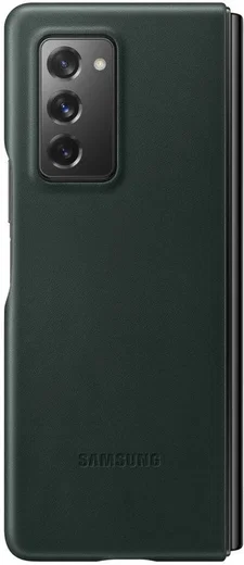 Origineel Samsung Galaxy Z Fold 2 Hoesje Leather Back Cover Groen afbeelding 3