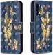 Honor 9X Lederen Portemonnee Hoesje met Print Vlinders afbeelding 4
