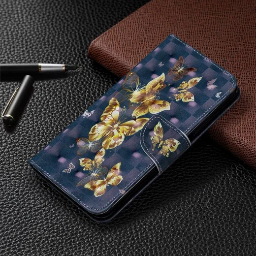 Honor 9X Lederen Portemonnee Hoesje met Print Vlinders afbeelding 7