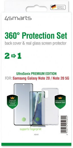 4smarts Samsung Galaxy Note 20 360° Premium Protection Set Zwart afbeelding 3