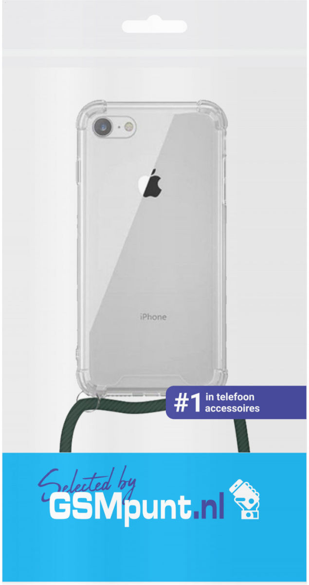 iPhone SE (2020/2022) / 8 / 7 Hoesje Back Cover met Koord Zwart afbeelding 3