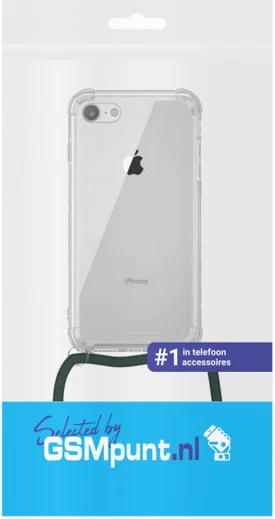 iPhone SE (2020/2022) / 8 / 7 Hoesje Back Cover met Koord Zwart afbeelding 3