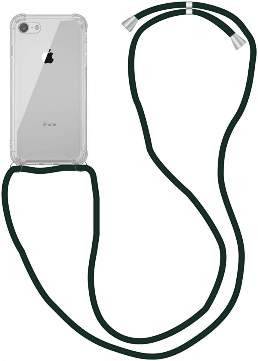iPhone SE (2020/2022) / 8 / 7 Hoesje Back Cover met Koord Zwart afbeelding 1
