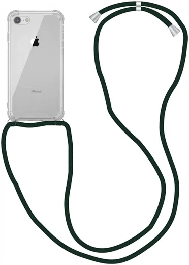 iPhone SE (2020/2022) / 8 / 7 Hoesje Back Cover met Koord Zwart afbeelding 1