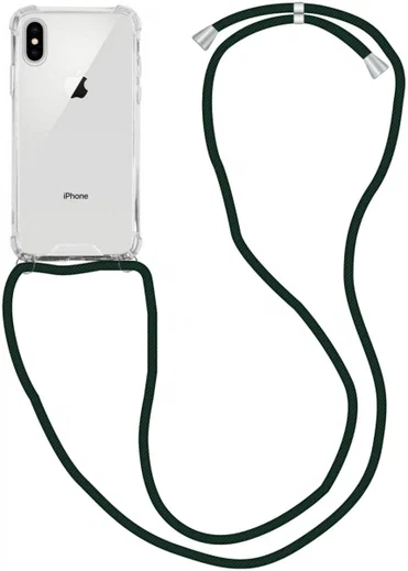 Apple iPhone XS / X Hoesje Back Cover met Koord Zwart afbeelding 1