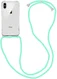 Apple iPhone XS / X Hoesje Back Cover met Koord Mint Groen afbeelding 1