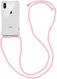 Apple iPhone XS / X Hoesje Back Cover met Koord Roze afbeelding 1