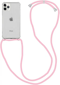 Apple iPhone 11 Pro Hoesje Back Cover met Koord Roze