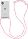 Apple iPhone 11 Pro Hoesje Back Cover met Koord Roze afbeelding 1