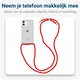 Apple iPhone 11 Hoesje Transparante Back Cover met Rood Koord afbeelding 3