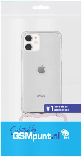 Apple iPhone 11 Hoesje Transparante Back Cover met Gouden Koord afbeelding 2