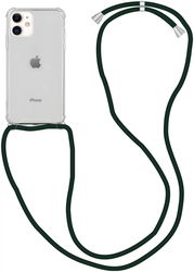 Apple iPhone 12 Mini Hoesje Back Cover met Koord Zwart afbeelding