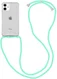 Apple iPhone 12 / 12 Pro Hoesje Back Cover met Koord Mint Groen afbeelding 1