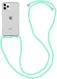 Apple iPhone 12 Pro Max  Hoesje Back Cover met Koord Mint Groen afbeelding 1