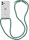 Apple iPhone 12 Pro Max Hoesje Back Cover met Koord Donker Groen afbeelding 1