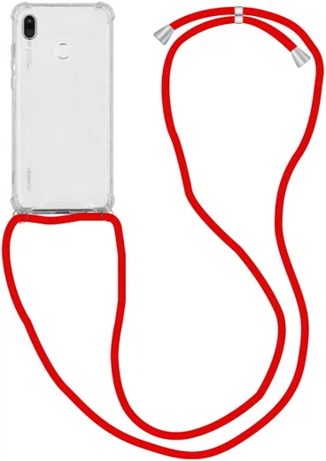 Huawei P20 Lite Hoesje Back Cover met Koord Rood afbeelding 1