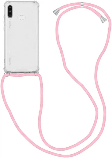 Huawei P30 Lite Hoesje Back Cover met Koord Roze afbeelding 1