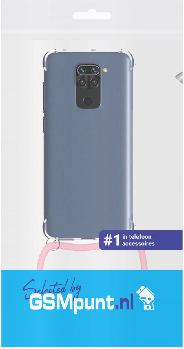 Xiaomi Redmi Note 9S / 9 Pro Hoesje Back Cover met Koord Roze afbeelding 2