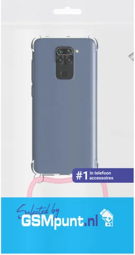 Xiaomi Redmi Note 9S / 9 Pro Hoesje Back Cover met Koord Roze afbeelding 2
