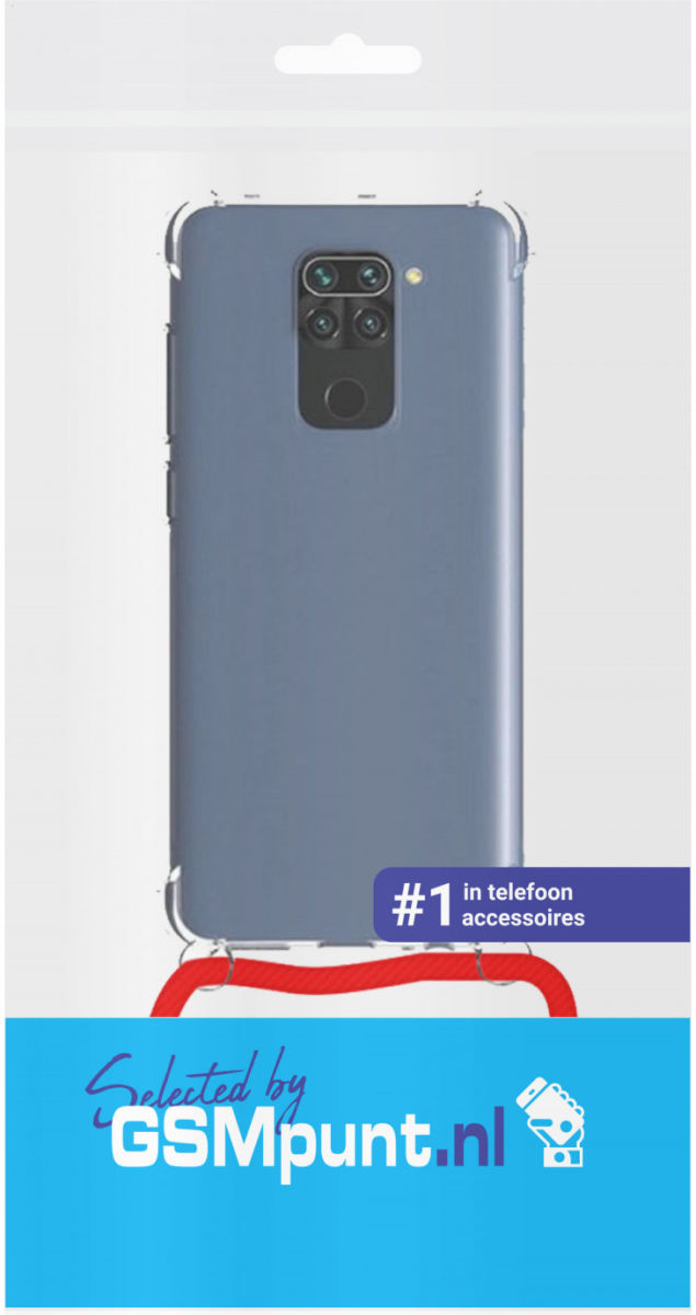 Xiaomi Redmi Note 9S / 9 Pro Hoesje Back Cover met Koord Rood afbeelding 3