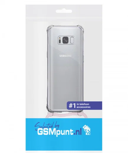 Samsung Galaxy S9 Hoesje Back Cover met Koord Roze Goud afbeelding 2