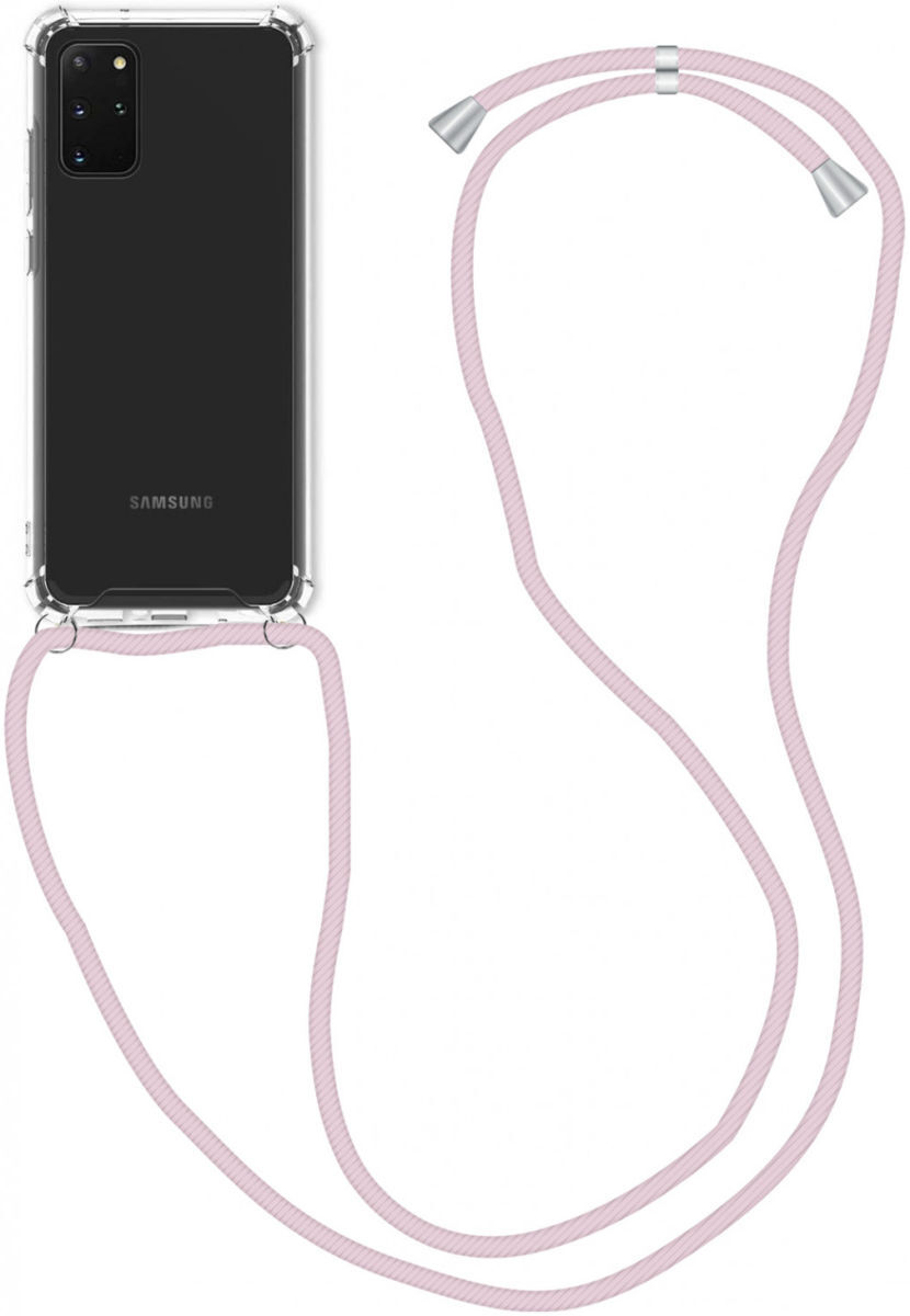 Samsung Galaxy S20 Hoesje Back Cover met Koord Roze Goud afbeelding 1