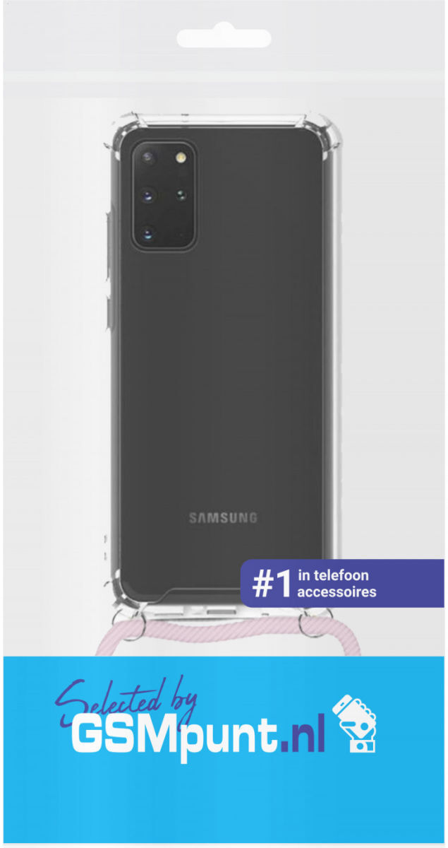 Samsung Galaxy S20 Hoesje Back Cover met Koord Roze Goud afbeelding 3