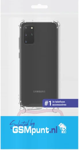 Samsung Galaxy S20 Hoesje Back Cover met Koord Roze Goud afbeelding 3