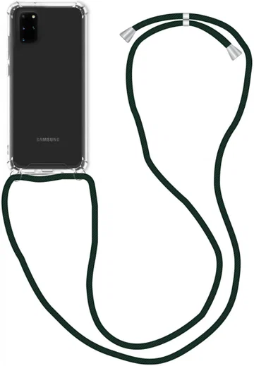 Samsung Galaxy S20 Plus Hoesje Back Cover met Koord Zwart afbeelding 1
