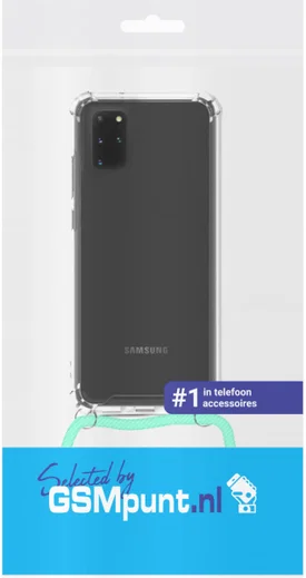 Samsung Galaxy S20 Plus Hoesje Back Cover met Koord Mint Groen afbeelding 2