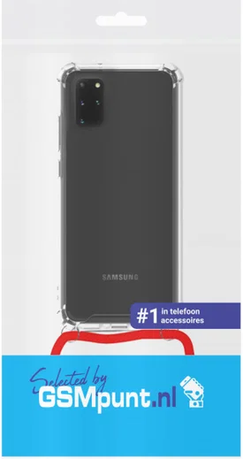 Samsung Galaxy S20 Plus Hoesje Back Cover met Koord Rood afbeelding 3