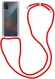 Samsung Galaxy A41 Hoesje Back Cover met Koord Rood afbeelding 1