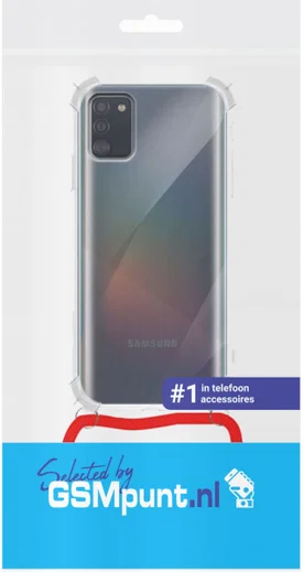 Samsung Galaxy A41 Hoesje Back Cover met Koord Rood afbeelding 3