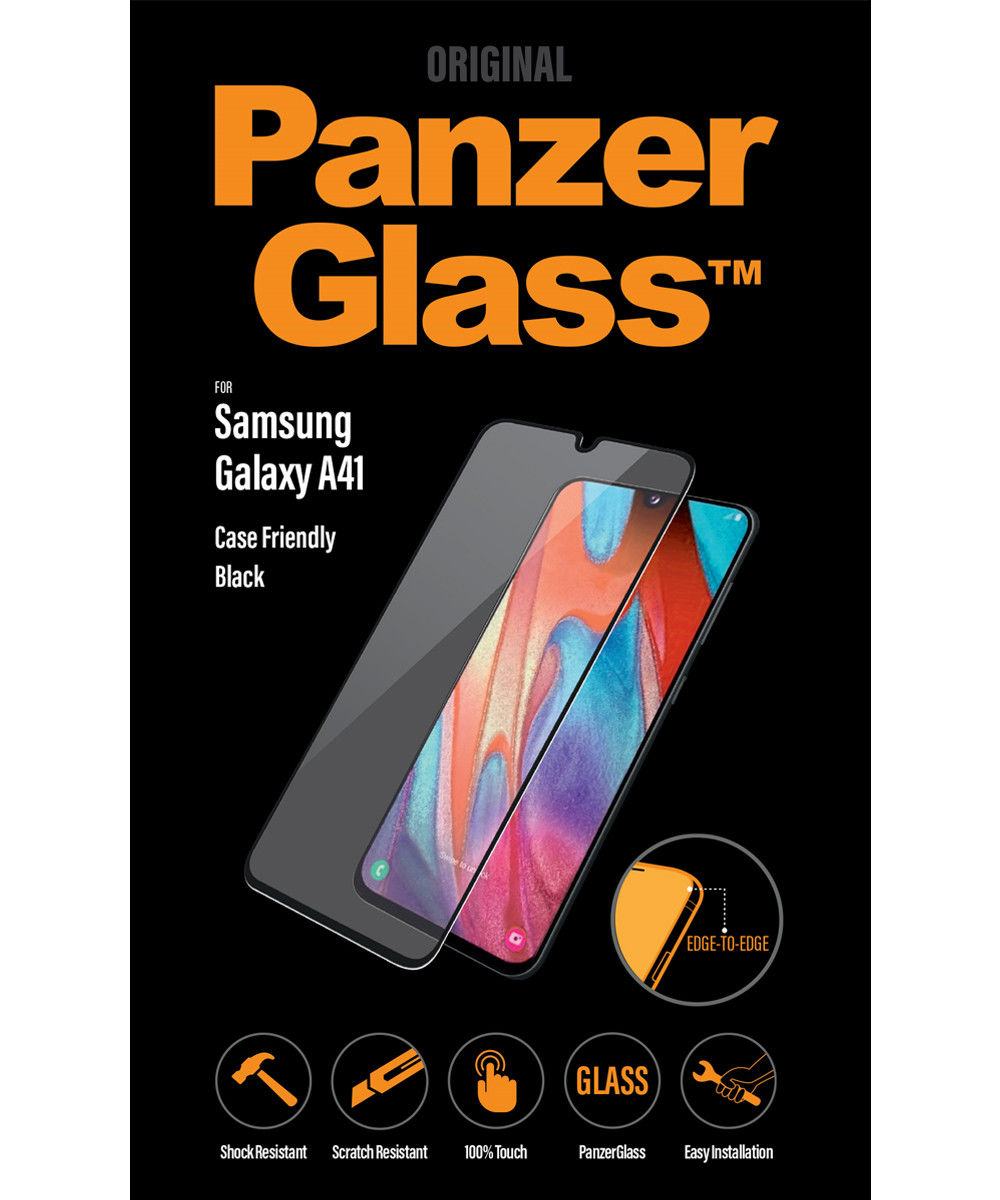 PanzerGlass Samsung Galaxy A41 Screenprotector Case Friendly Zwart afbeelding 1