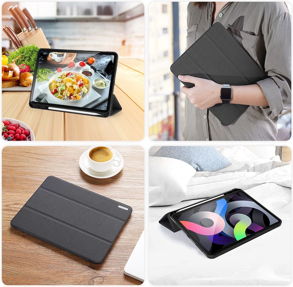Dux Ducis Domo iPad Pro 11 2018 / Air (2020/2022) Tri-fold Hoes Zwart afbeelding 13