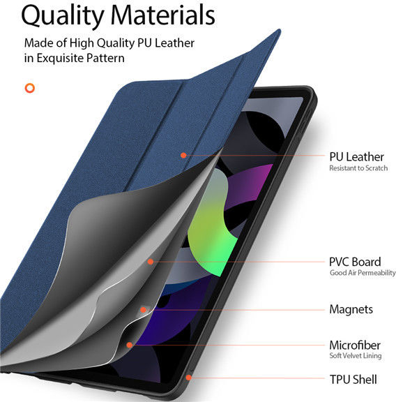 Dux Ducis Domo iPad Pro 11 2018 / Air (2020/2022) Tri-fold Hoes Blauw afbeelding 2
