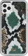 Mobilize Velvet Clutch Apple iPhone 12 / 12 Pro Hoesje Green Snake afbeelding 3