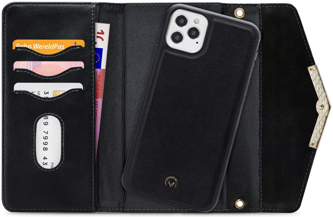 Mobilize Velvet Clutch Apple iPhone 12 / 12 Pro Hoesje Deep Black afbeelding 1