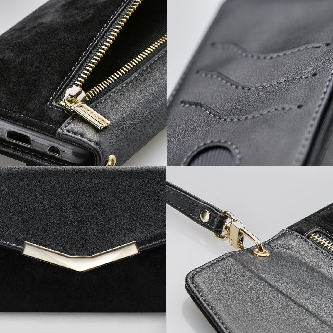 Mobilize Velvet Clutch Apple iPhone 12 / 12 Pro Hoesje Deep Black afbeelding 8