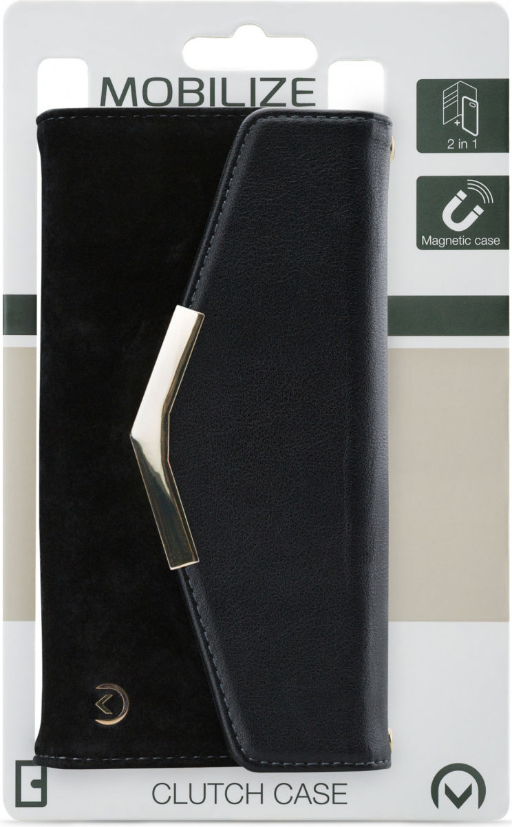 Mobilize Velvet Clutch Apple iPhone 12 / 12 Pro Hoesje Deep Black afbeelding 7