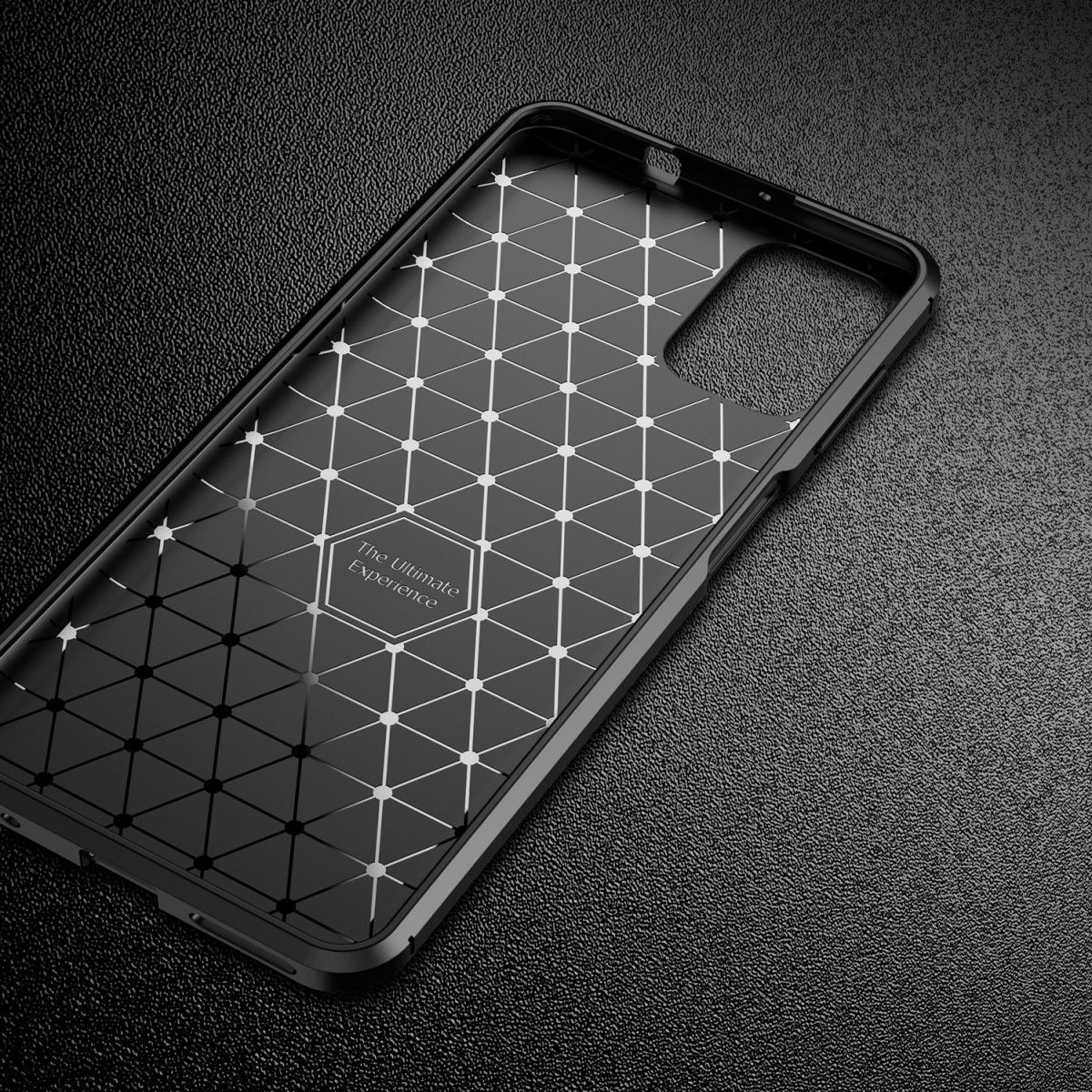 Motorola Moto G9 Plus Hoesje Siliconen Carbon Back Cover Zwart afbeelding 7